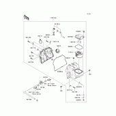 Схема узла: Воздушный фильтр для Kawasaki ZR750 Z750 ABS