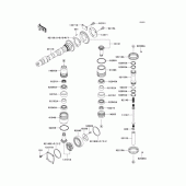 Схема вузла: Camshaft(s)/bevel gear(1/2) для Kawasaki EJ800 W800