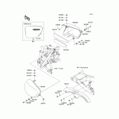 Схема вузла: Side covers/chain cover(abf-acf) для Kawasaki EJ800 W800