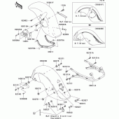 Схема узла: Крыло для Kawasaki VN1500 VN1500 Drifter