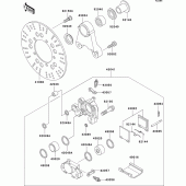 Схема вузла: Заднє гальмо для Kawasaki ZR1200 ZRX1200