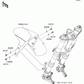 Схема узла: Переднее крыло для Kawasaki ZX1000 Z1000SX