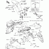 Схема узла: Крыло для Kawasaki ZR800 Z800 ABS
