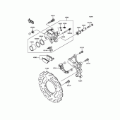 Схема узла: Задний тормоз для Kawasaki KLE650 Versys 650