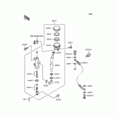 Схема вузла: Задній гальмівний циліндр Kawasaki ZR1100 Zephyr 1100RS