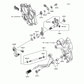 Схема вузла: Лапка КПП для Kawasaki EX650 Ninja 650 ABS