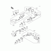 Схема узла: Поворотники для Kawasaki KLE500