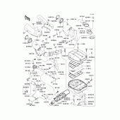 Схема вузла: Air cleaner(1/2) для Kawasaki ZX750 Ninja ZX-7R