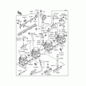 Схема вузла: Карбюратор для Kawasaki ZR400 Zephyr X