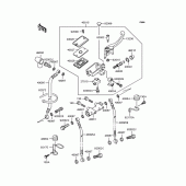 Схема узла: Передний тормозной цилиндр для Kawasaki ZX900 GPZ900R