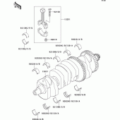 Схема вузла: Колінчастий вал для Kawasaki ZX1200 Ninja ZX-12R