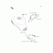 Схема узла: Информационные наклейки для Kawasaki ZX1000 Z1000SX