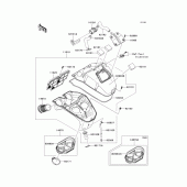 Схема узла: Воздушный фильтр для Kawasaki KLE650 Versys 650