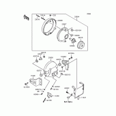 Схема узла: Фара для Kawasaki ZR750 Zephyr