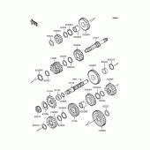 Схема узла: Трансмиссия (VN250-A2A) для Kawasaki VN250 Eliminator 250V