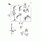 Схема вузла: Замок запалювання для Kawasaki EX400 GPZ400S