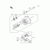 Схема вузла: Ступиця переднього колеса для Kawasaki BJ250 250TR