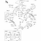 Схема узла: Cowling(1/2)(zx400-l4) для Kawasaki ZX400 ZXR400