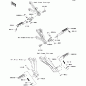 Схема вузла: Підніжки для Kawasaki ZX600 Ninja ZX-6RR