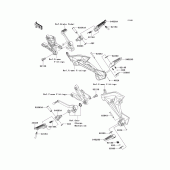 Схема узла: Подножки для Kawasaki ZR750 Z750R