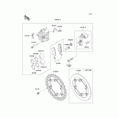 Схема вузла: Переднє гальмо для Kawasaki KLX450 KLX450R