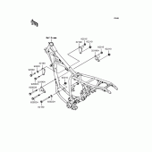 Схема узла: Крепление двигателя для Kawasaki KL250 KL250 Super Sherpa