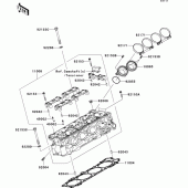 Схема вузла: Головка циліндра для Kawasaki ZX1400 ZZR1400 ABS