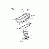Схема узла: Цилиндр & Поршень для Kawasaki KLE650 Versys 650