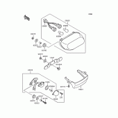Схема вузла: Задній ліхтар (Стоп сигнал) для Kawasaki ZX400 ZZR400