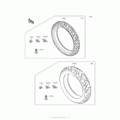 Схема узла: Шины для Kawasaki EX300 Ninja 300