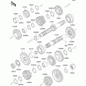 Схема вузла: Трансмісія для Kawasaki KLE500