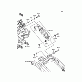 Схема вузла: Підвіска/задній амортизатор для Kawasaki ER650 ER-6N