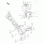 Схема узла: Крепление двигателя для Kawasaki KLX110 KLX110