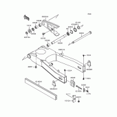 Схема вузла: Задній важіль (маятник) для Kawasaki ZX400 ZZR400