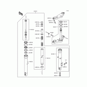 Схема вузла: Вилка передньої осі для Kawasaki EX250 Ninja 250