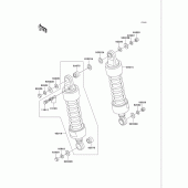 Схема вузла: Підвіска/амортизатор для Kawasaki VN750 Vulcan 750