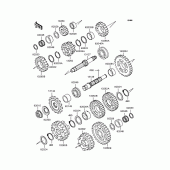 Схема вузла: Трансмісія для Kawasaki ZR400 ZRX