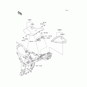 Схема вузла: Сидіння для Kawasaki EX300 Ninja 300