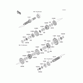 Схема вузла: Transmission(vn1500-e5/e6) для Kawasaki VN1500 Vulcan 1500 Classic