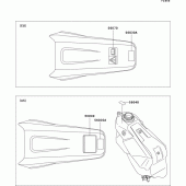 Схема вузла: Інформаційні наклейки для Kawasaki KX250/KX252 KX250