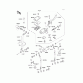 Схема вузла: Передній гальмівний циліндр Kawasaki ZX1100 GPZ1100