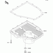 Схема узла: Oil pan для Kawasaki ZX600 Ninja ZX-6R