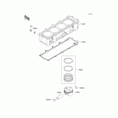 Схема узла: Цилиндр & Поршень для Kawasaki ZX1200 Ninja ZX-12R