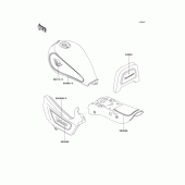 Схема вузла: Decals(en500-a5)(red/red) для Kawasaki EN500 Vulcan 500