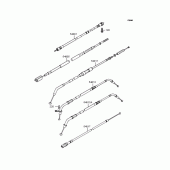 Схема вузла: Троси для Kawasaki VN400 Vulcan II