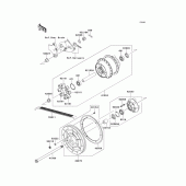 Схема узла: Ступица заднего колеса для Kawasaki VN900 VN900 Classic