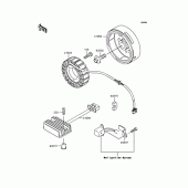 Схема вузла: Генератор для Kawasaki EL250 Eliminator 250SE