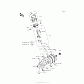 Схема узла: Коленвал/поршень(и) для Kawasaki ZX1400 Ninja ZX-14R