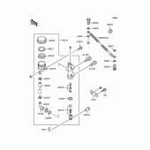 Схема вузла: Задній гальмівний циліндр Kawasaki ZX400 ZZR400