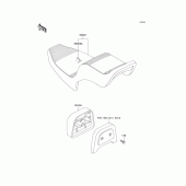 Схема узла: Сиденье для Kawasaki EN500 Vulcan 500